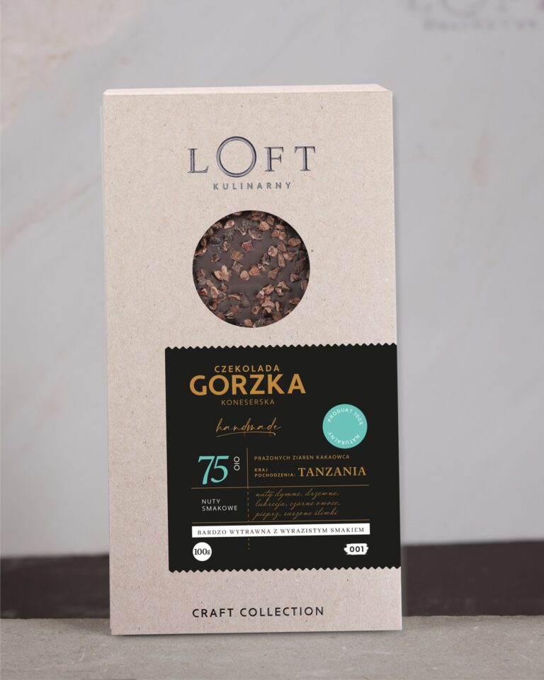 czekolada rzemieślnicza gorzka 75% Tanzania Loft Kulinarny