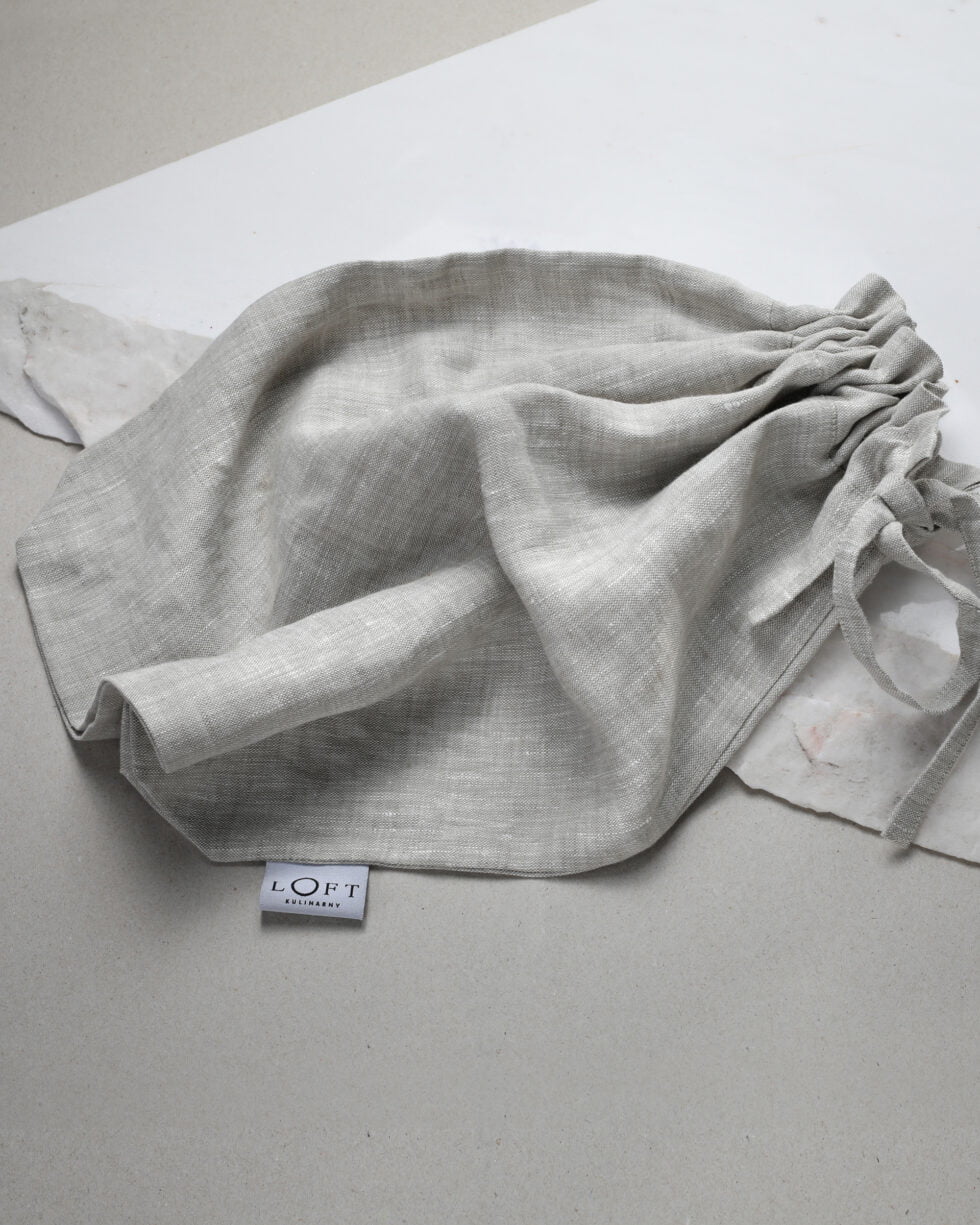 Worek na pieczywo z lnu. Rzemiosło artystyczne - kolekacj Po Prostu