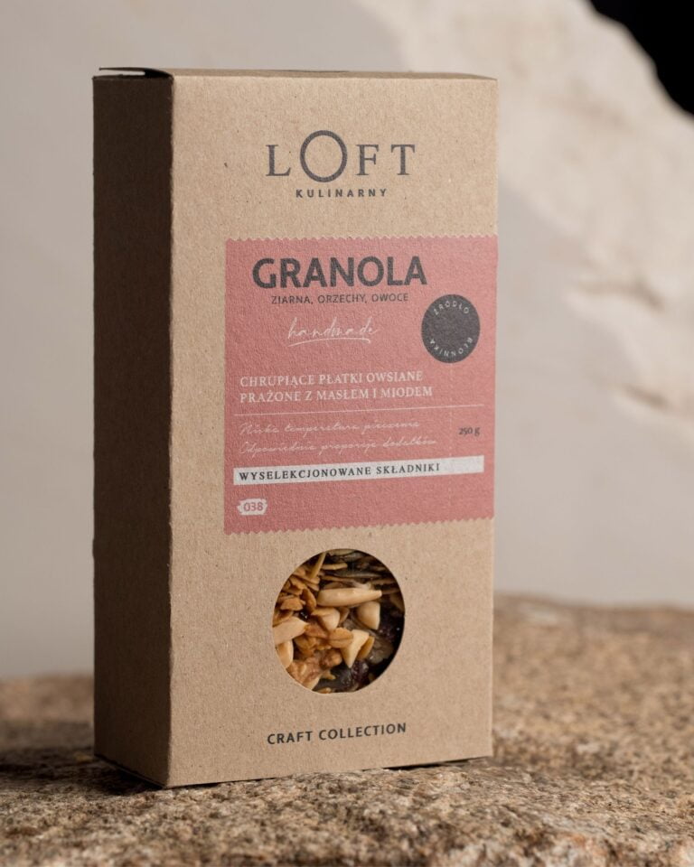 Granola naturalna owsiana z orzechami i miodem Loft Kulinarny