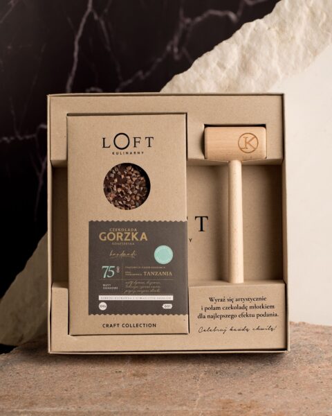 zestaw rzemieślniczy czekolada z młotkiem Loft Kulinarny