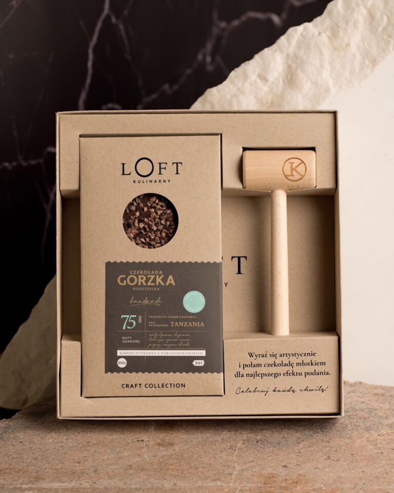 zestaw rzemieślniczy czekolada z młotkiem Loft Kulinarny