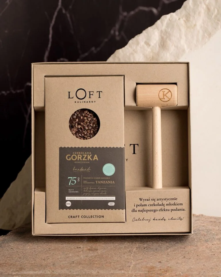 zestaw rzemieślniczy czekolada z młotkiem Loft Kulinarny