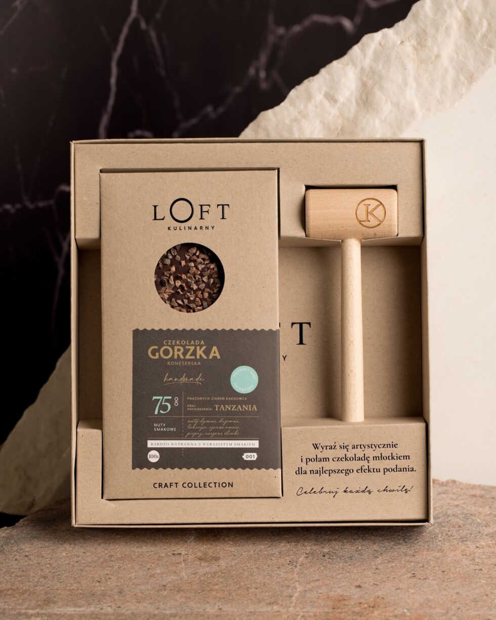 zestaw rzemieślniczy czekolada z młotkiem Loft Kulinarny
