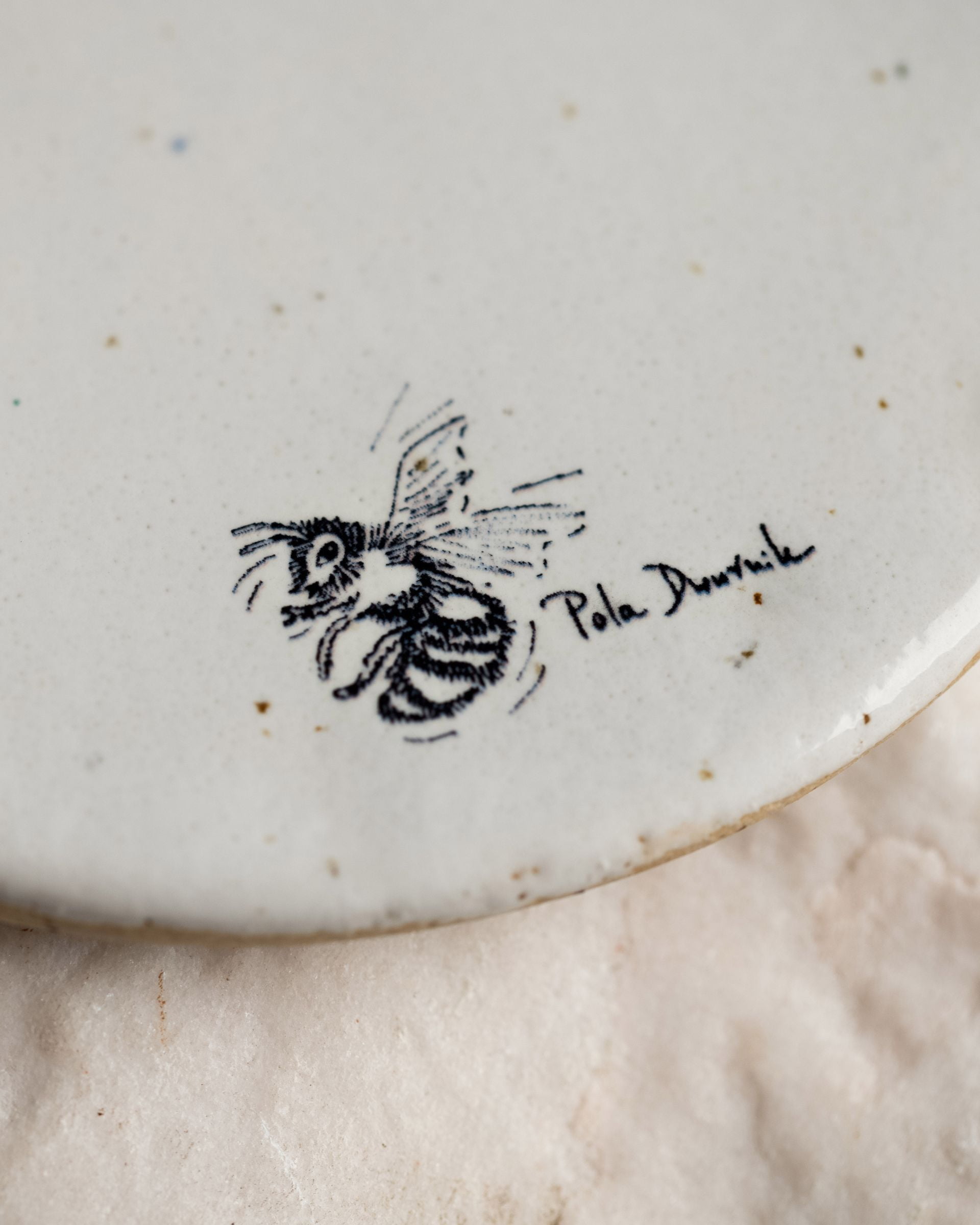 Podkładka ceramiczna pod kubek - Pszczoła Pola Dwurnik