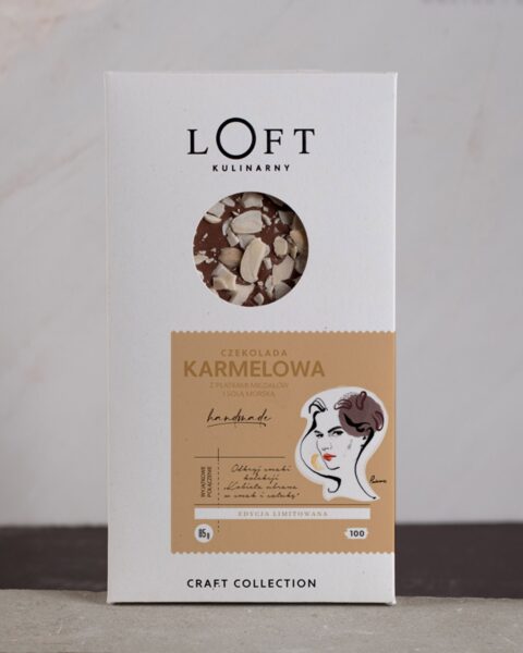 czekolada karmelowa z solą morską i płatkami migdałów Loft Kulinarny