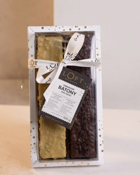 batony piernikowe czekolada i pistacja Loft Kulinarny