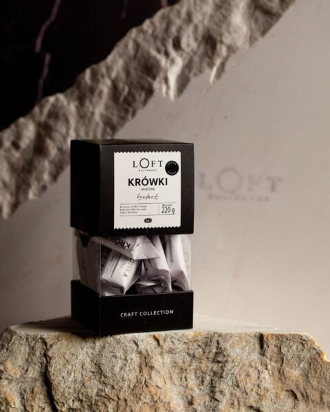 krówki mleczne rzemieślnicze w opakowaniu Loft Kulinarny