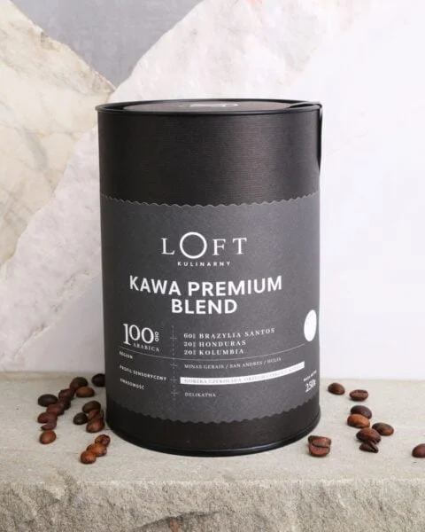 kawa ziarnista Premium Blend w eleganckim opakowaniu
