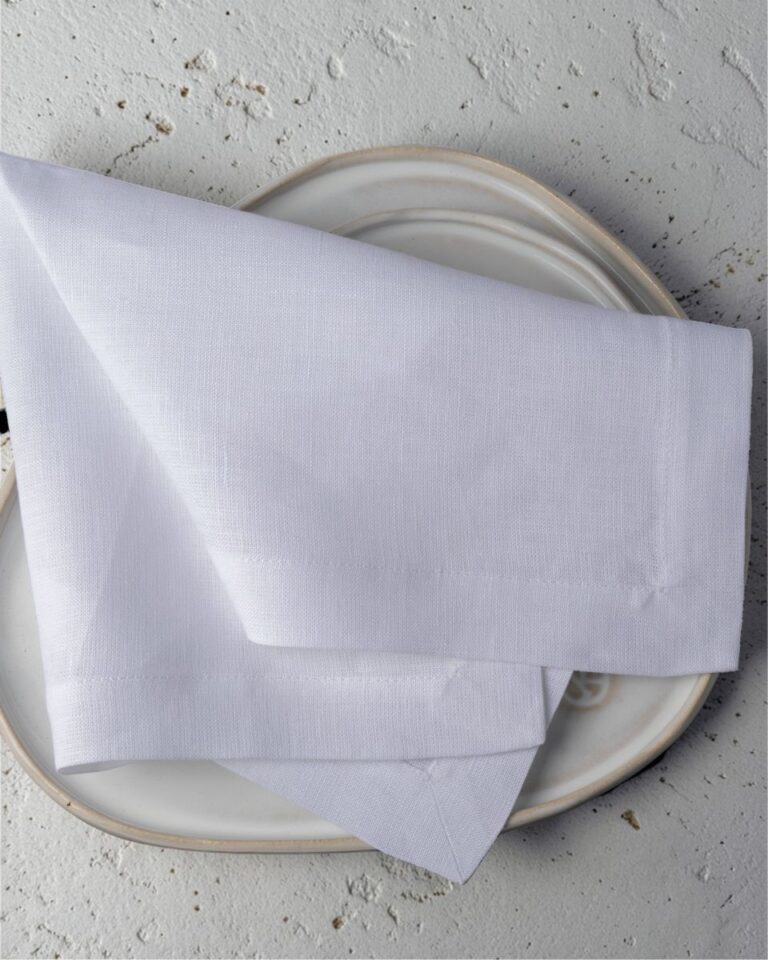 Serwetki lniane białe
