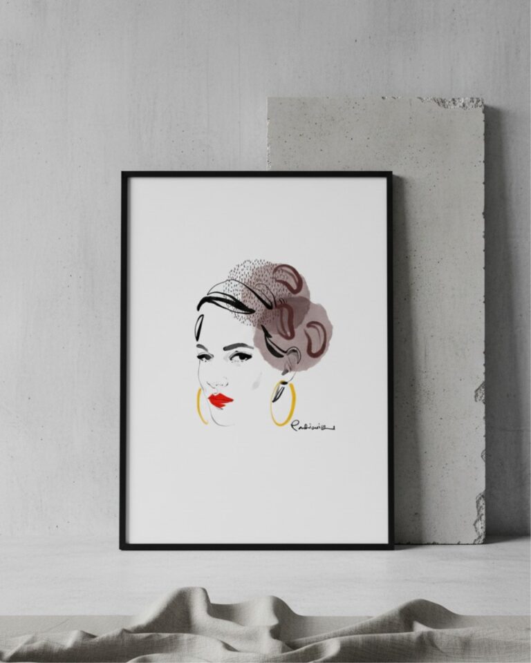 plakat artystyczny no 01 Kobieta ubrana w smak i sztukę