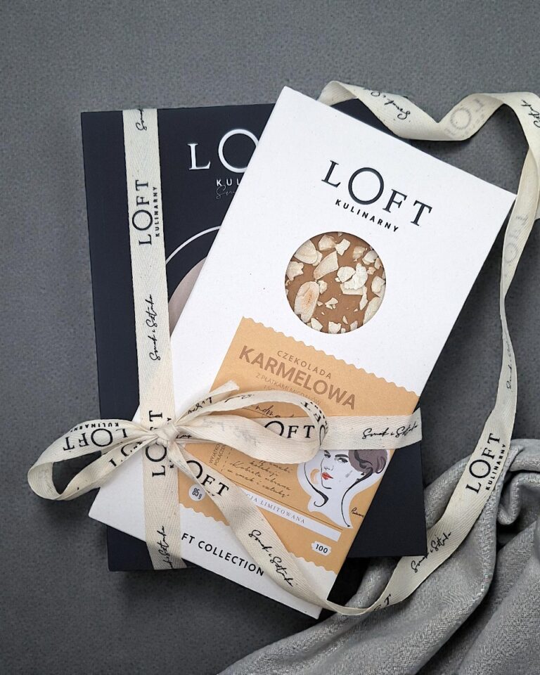 Prezent na Dzień Matki - zestaw z notesem A5 i czekoladą karmelową Loft Kulinarny