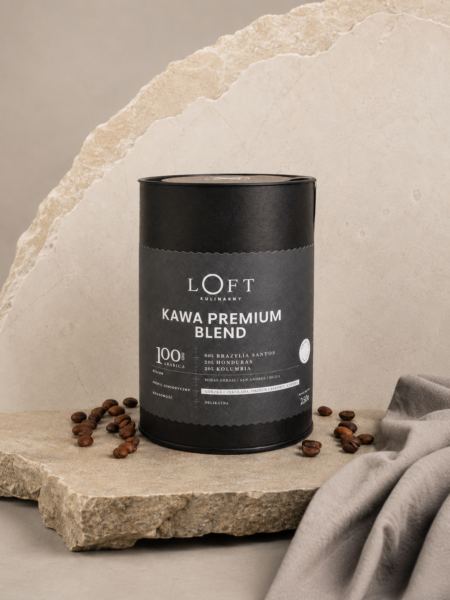 kawa ziarnista Premium Blend w eleganckim opakowaniu